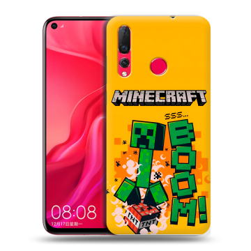 Силиконовый чехол на Huawei Nova 4 с принтом Майнкрафт Minecraft Силиконовый чехол на Huawei Nova 4 с принтом Майнкрафт Minecraft