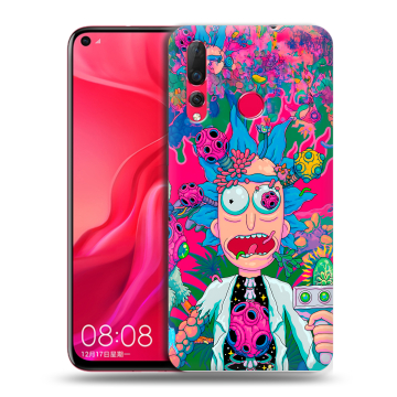 Силиконовый чехол на Huawei Nova 4 с принтом Рик и Морти Rick Morty Силиконовый чехол на Huawei Nova 4 с принтом Рик и Морти Rick Morty