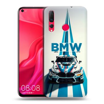Силиконовый чехол на Huawei Nova 4 с принтом БМВ BMW Силиконовый чехол на Huawei Nova 4 с принтом БМВ BMW