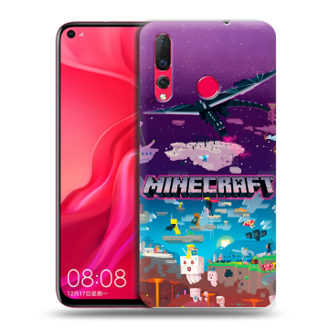 Силиконовый чехол на Huawei Nova 4 с принтом Майнкрафт Minecraft Силиконовый чехол на Huawei Nova 4 с принтом Майнкрафт Minecraft