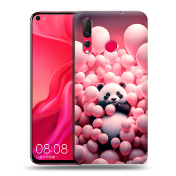 Силиконовый чехол на Huawei Nova 4 с принтом Панда