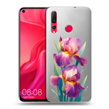 Силиконовый чехол на Huawei Nova 4 с принтом Цветы орхидеи