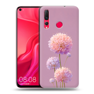 Силиконовый чехол на Huawei Nova 4 с принтом Цветы