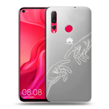 Силиконовый чехол на Huawei Nova 4 с принтом Сотворение мира