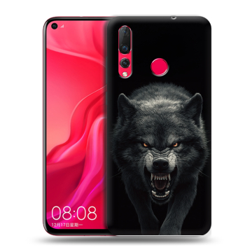 Силиконовый чехол на Huawei Nova 4 с принтом Волк
