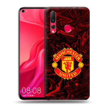 Силиконовый чехол на Huawei Nova 4 с принтом Manchester United