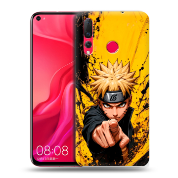 Силиконовый чехол на Huawei Nova 4 с принтом Naruto Наруто