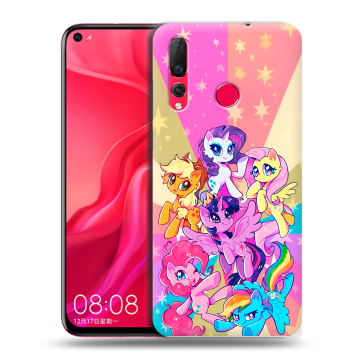 Силиконовый чехол на Huawei Nova 4 с принтом My little pony Дружба чудо