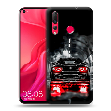 Силиконовый чехол на Huawei Nova 4 с принтом BMW БМВ