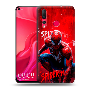 Силиконовый чехол на Huawei Nova 4 с принтом Spiderman Человек паук