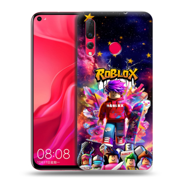 Силиконовый чехол на Huawei Nova 4 с принтом Roblox Роблокс