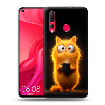 Силиконовый чехол на Huawei Nova 4 с принтом Смешной кот Силиконовый чехол на Huawei Nova 4 с принтом Смешной кот