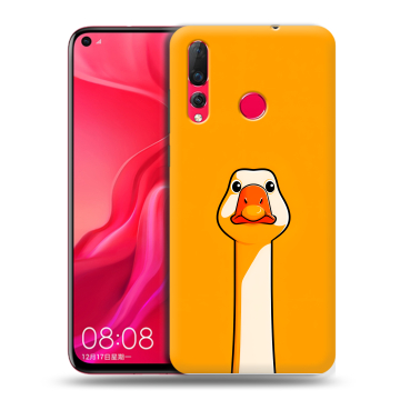 Силиконовый чехол на Huawei Nova 4 с принтом Смешная утка