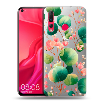 Силиконовый чехол на Huawei Nova 4 с принтом женский