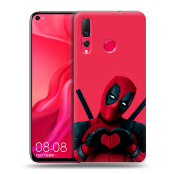 Силиконовый чехол на Huawei Nova 4 с принтом Дедпул Deadpool