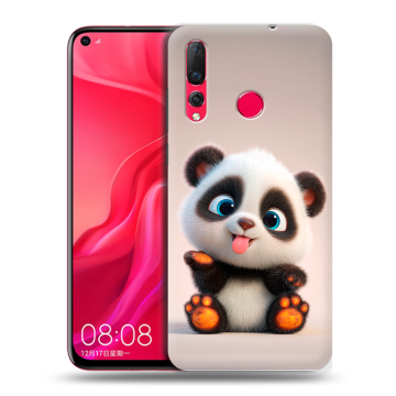 Силиконовый чехол на Huawei Nova 4 с принтом милая панда Силиконовый чехол на Huawei Nova 4 с принтом милая панда