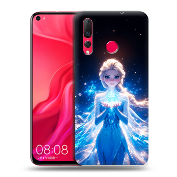 Силиконовый чехол на Huawei Nova 4 с принтом Холодное сердце Frozen