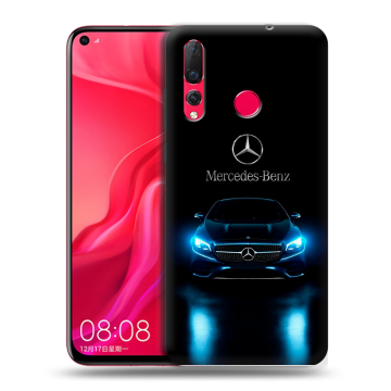 Силиконовый чехол на Huawei Nova 4 с принтом Mercedes Мерседес