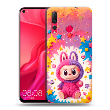 Силиконовый чехол на Huawei Nova 4 с принтом Labubu Лабубу