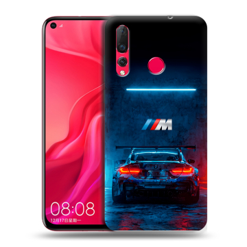 Силиконовый чехол на Huawei Nova 4 с принтом BMW БМВ
