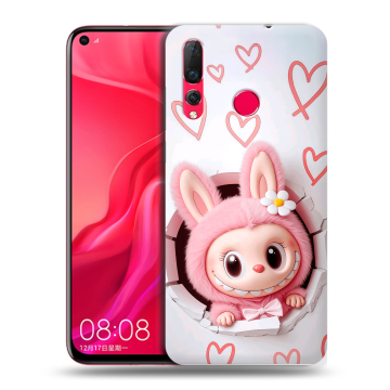 Силиконовый чехол на Huawei Nova 4 с принтом Labubu Лабубу