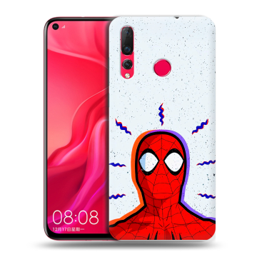 Силиконовый чехол на Huawei Nova 4 с принтом Spiderman Человек паук