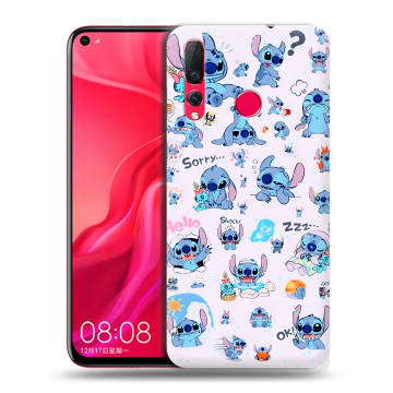 Силиконовый чехол на Huawei Nova 4 с принтом Лило и Стич