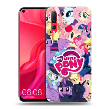 Силиконовый чехол на Huawei Nova 4 с принтом My little pony Дружба чудо