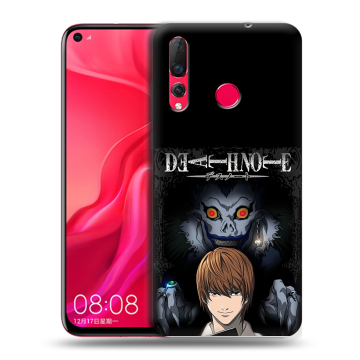 Силиконовый чехол на Huawei Nova 4 с принтом Death note Тетрадь смерти