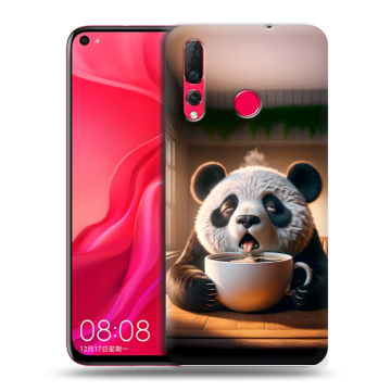Силиконовый чехол на Huawei Nova 4 с принтом смешная панда Силиконовый чехол на Huawei Nova 4 с принтом смешная панда