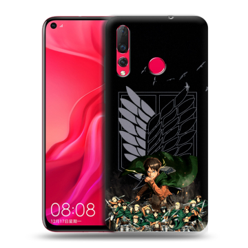 Силиконовый чехол на Huawei Nova 4 с принтом Атака титанов