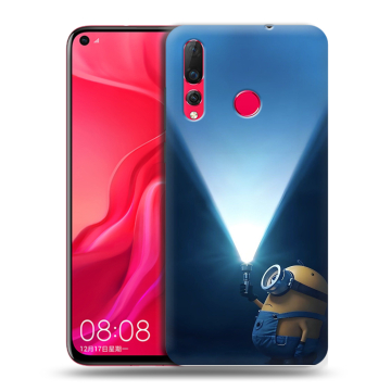 Силиконовый чехол на Huawei Nova 4 с принтом Миньоны