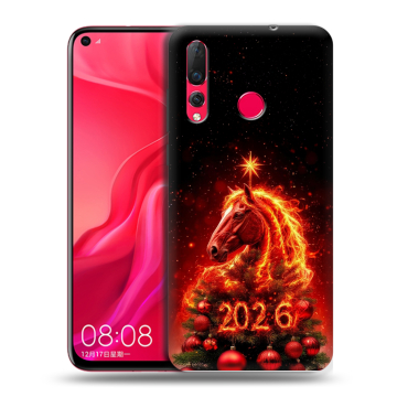 Силиконовый чехол на Huawei Nova 4 с принтом Новый год