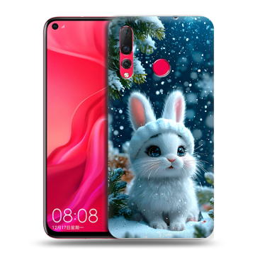 Силиконовый чехол на Huawei Nova 4 с принтом Новый год