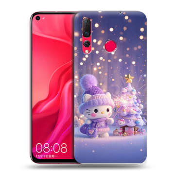 Силиконовый чехол на Huawei Nova 4 с принтом Новый год