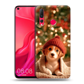 Силиконовый чехол на Huawei Nova 4 с принтом Новый год