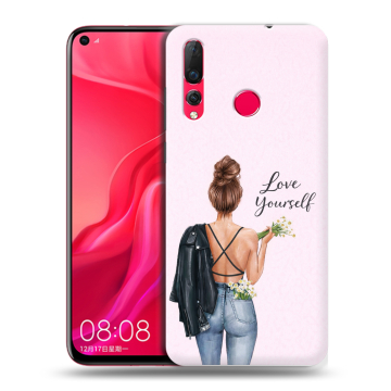 Силиконовый чехол на Huawei Nova 4 с принтом женский Силиконовый чехол на Huawei Nova 4 с принтом женский