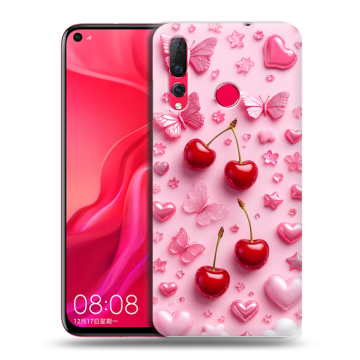Силиконовый чехол на Huawei Nova 4 с принтом для девочек