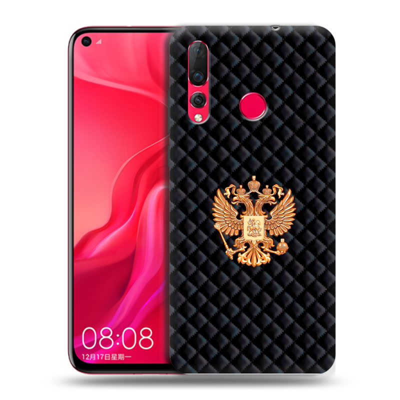Силиконовый чехол на Huawei Nova 4 с принтом Герб России принт Силиконовый чехол на Huawei Nova 4 с принтом Герб России принт