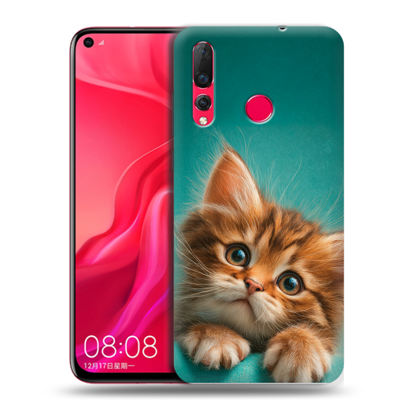 Силиконовый чехол на Huawei Nova 4 с принтом котенок Силиконовый чехол на Huawei Nova 4 с принтом котенок