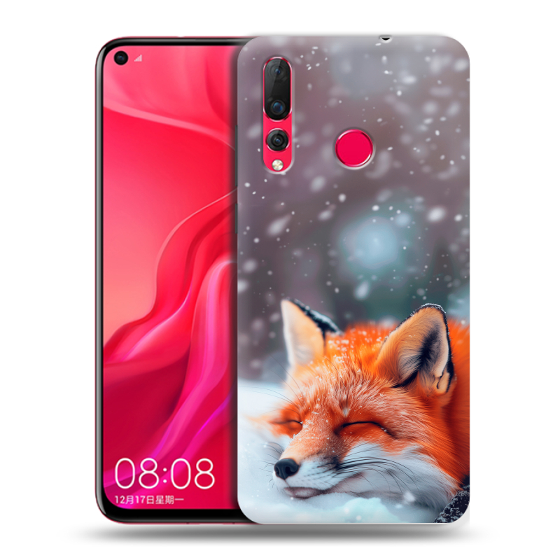 Силиконовый чехол на Huawei Nova 4 с принтом лиса Силиконовый чехол на Huawei Nova 4 с принтом лиса