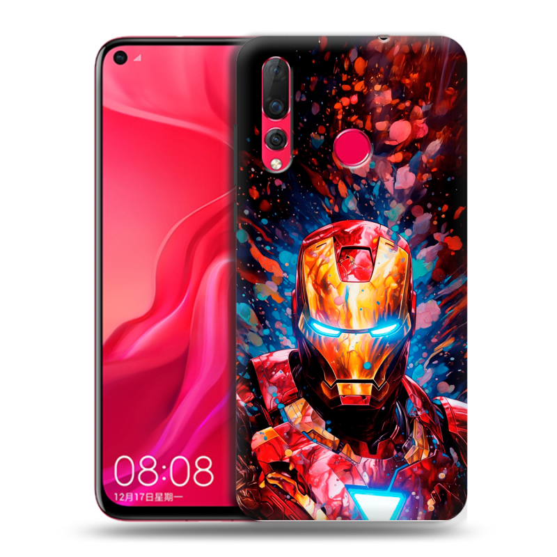 Силиконовый чехол на Huawei Nova 4 с принтом Железный человек Ironman Силиконовый чехол на Huawei Nova 4 с принтом Железный человек Ironman
