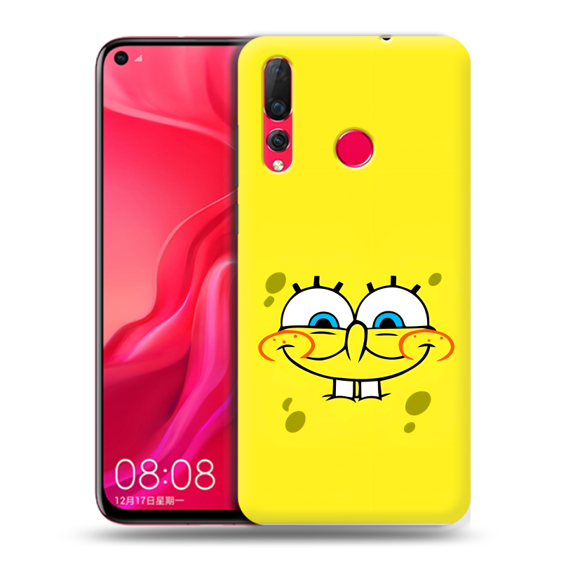 Силиконовый чехол на Huawei Nova 4 с принтом спанчбоб спанч боб Силиконовый чехол на Huawei Nova 4 с принтом спанчбоб спанч боб