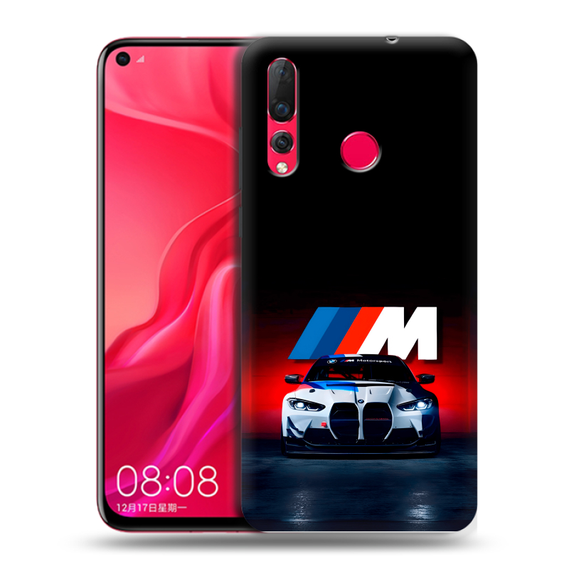 Силиконовый чехол на Huawei Nova 4 с принтом БМВ BMW Силиконовый чехол на Huawei Nova 4 с принтом БМВ BMW