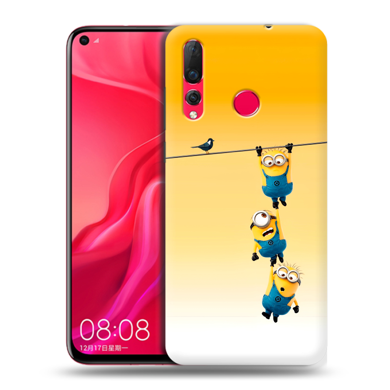Силиконовый чехол на Huawei Nova 4 с принтом Миньоны Силиконовый чехол на Huawei Nova 4 с принтом Миньоны
