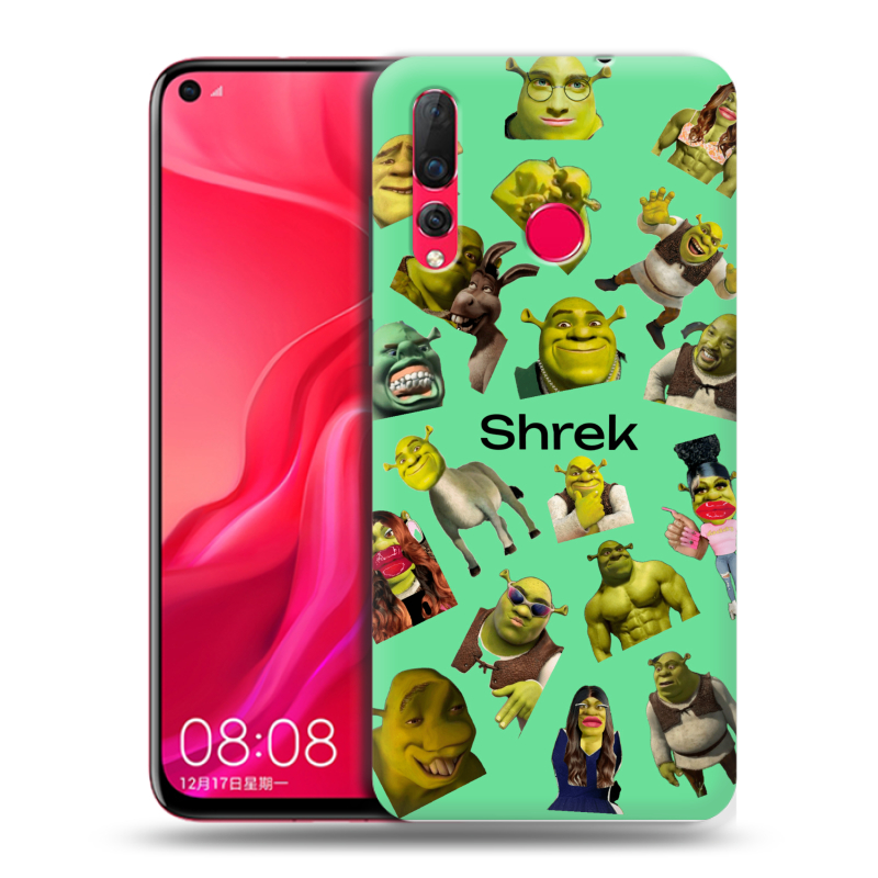 Пластиковый чехол на Huawei Nova 4 с принтом Шрек Shrek Пластиковый чехол на Huawei Nova 4 с принтом Шрек Shrek