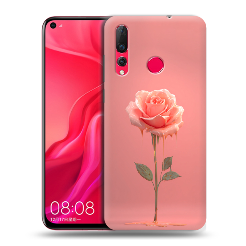 Пластиковый чехол на Huawei Nova 4 с принтом Розовая роза Пластиковый чехол на Huawei Nova 4 с принтом Розовая роза