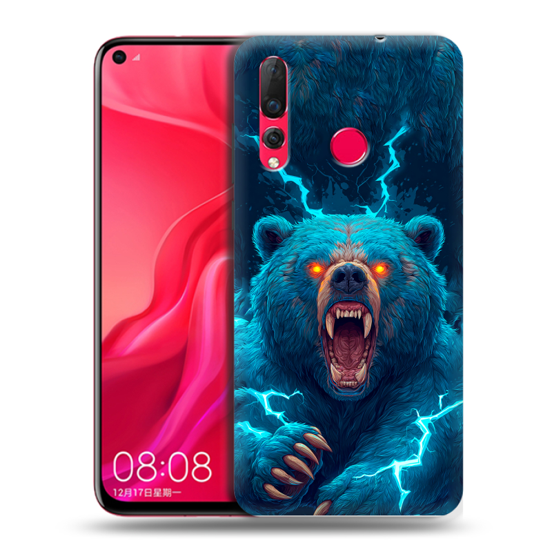 Пластиковый чехол на Huawei Nova 4 с принтом Медведь Пластиковый чехол на Huawei Nova 4 с принтом Медведь