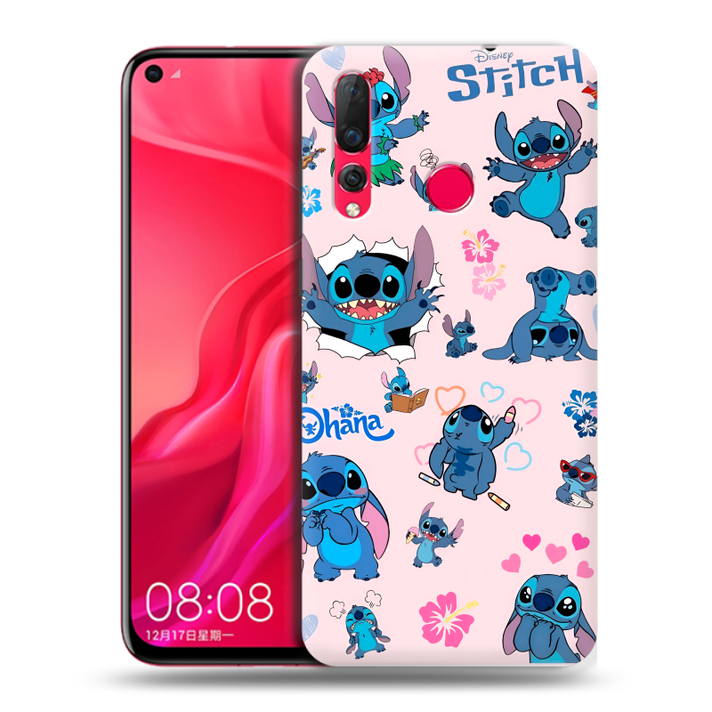 Силиконовый чехол на Huawei Nova 4 с принтом Лило и Стич Силиконовый чехол на Huawei Nova 4 с принтом Лило и Стич