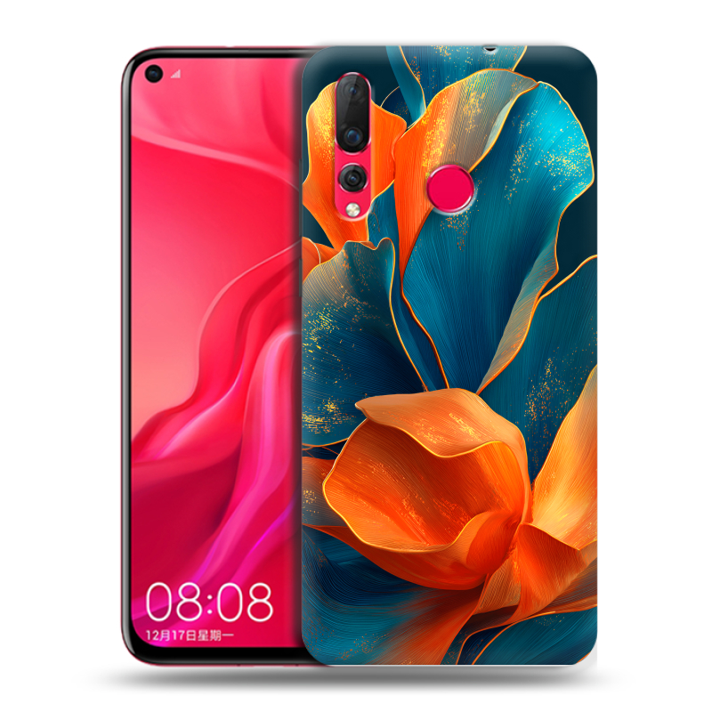 Силиконовый чехол на Huawei Nova 4 с принтом Цветы Силиконовый чехол на Huawei Nova 4 с принтом Цветы